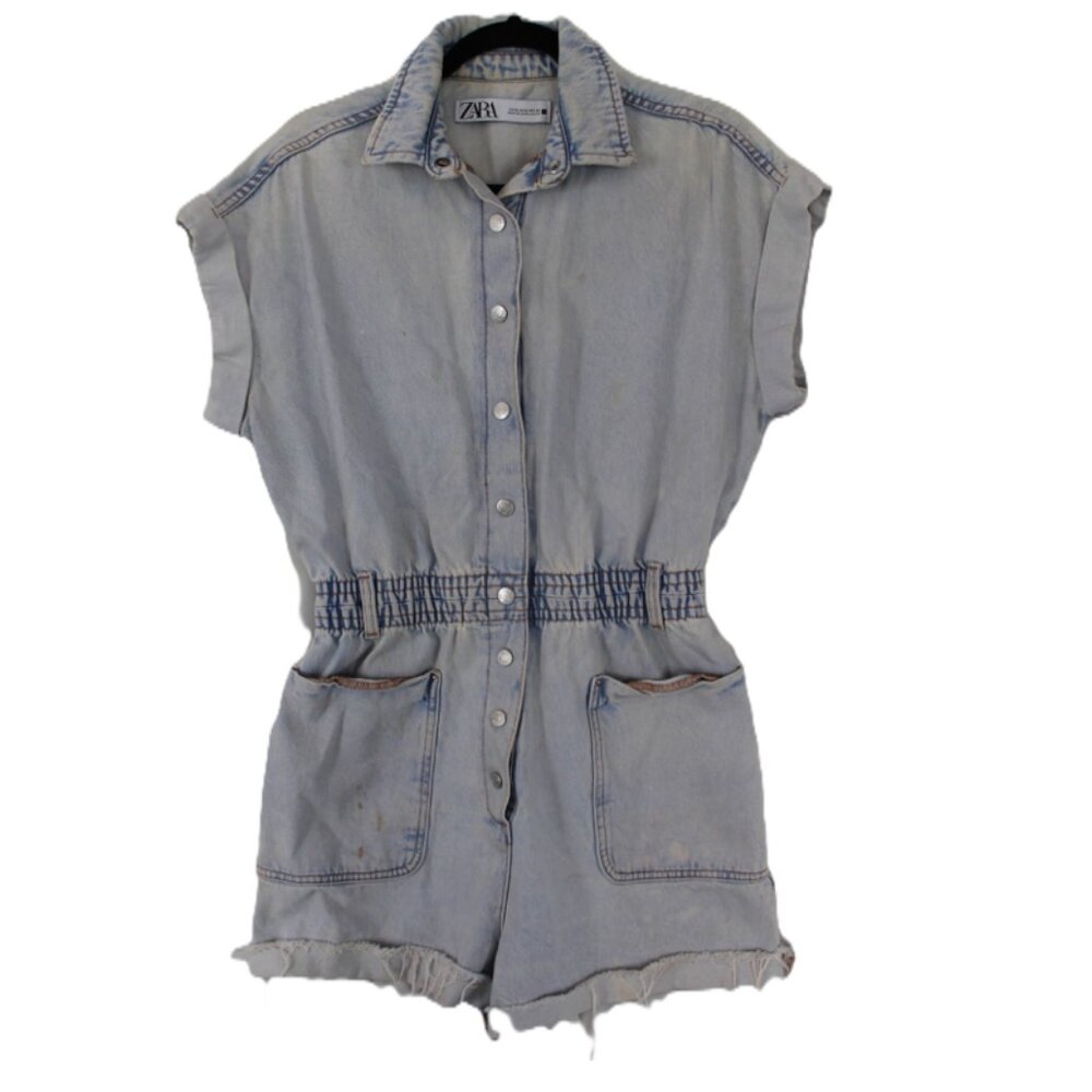 Zara Denim Romper